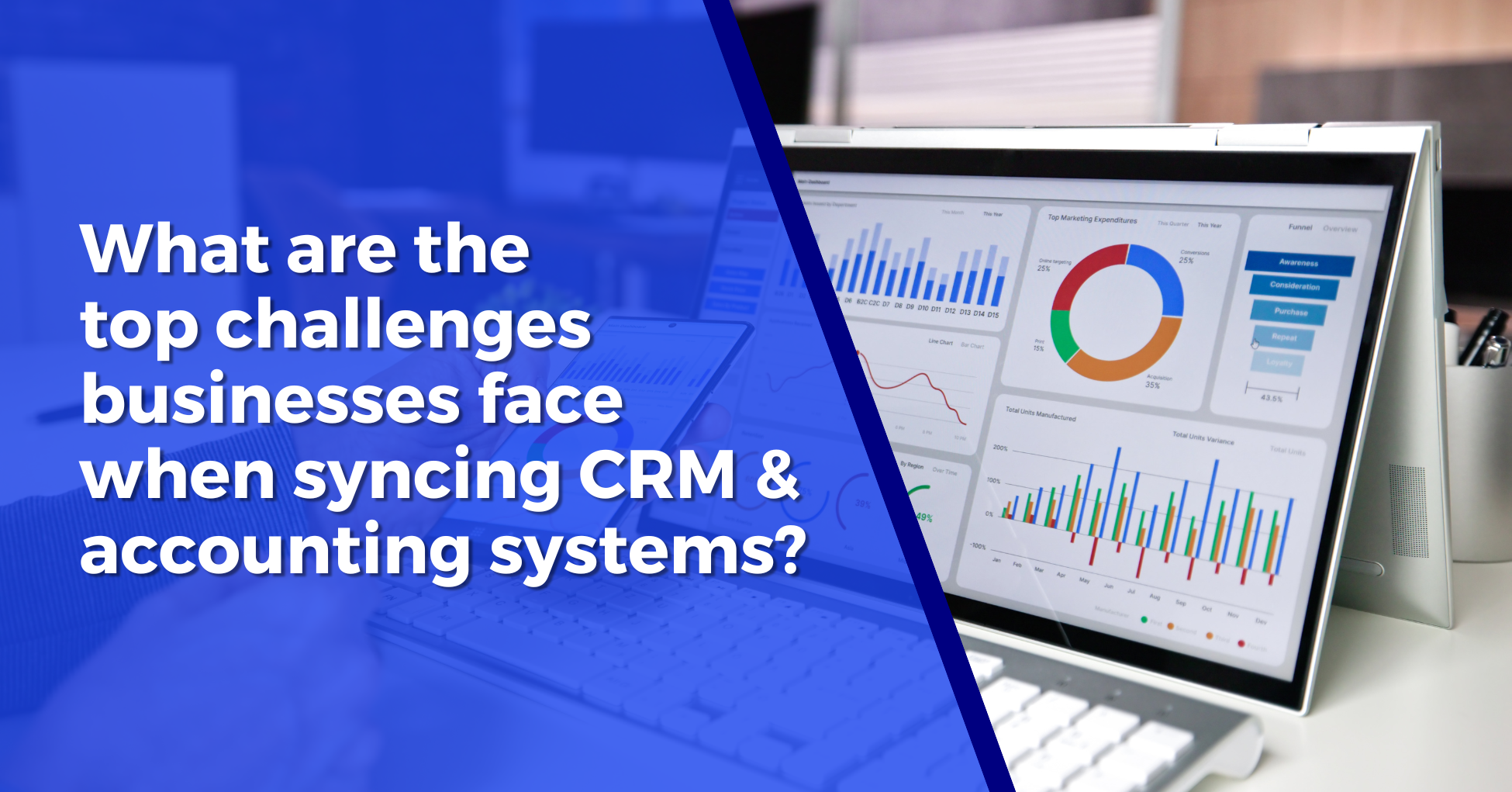 What are the top challenges businesses face when syncing CRM and accounting systems?
